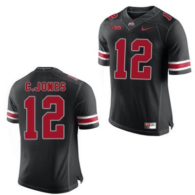 Ohio State Buckeyes Men's Cardale Jones #12 Black Authentic Nike College NCAA Stitched Football Jersey AX19P30KX